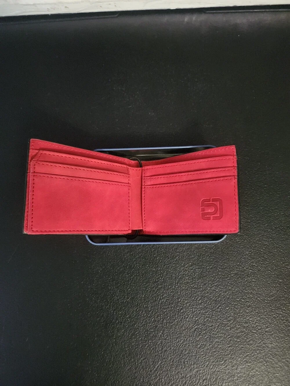 Distortion Red Floral Leather Wallet (Brand New)